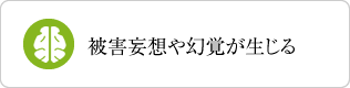 被害妄想や幻覚が生じる